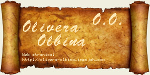 Olivera Olbina vizit kartica